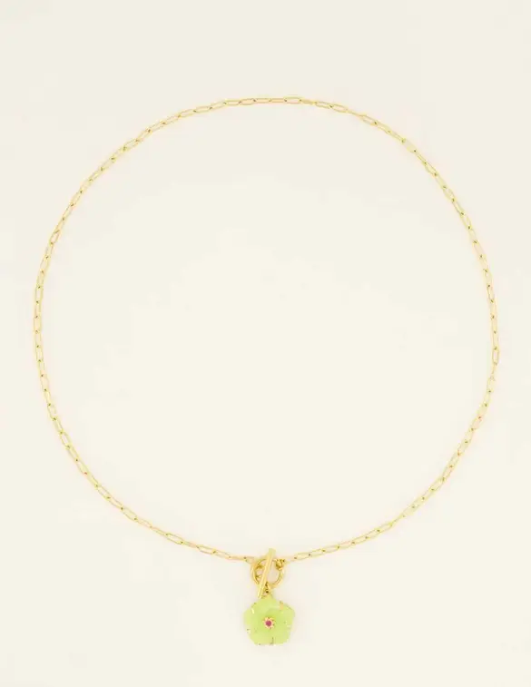 My Jewellery Necklace flower lime MJ08638