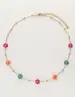 My Jewellery Necklace flowers green pink MJ10055