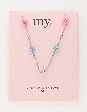 My Jewellery Necklace flowers pastel MJ10053