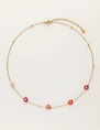 My Jewellery Necklace flowers pink red MJ12203