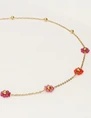 My Jewellery Necklace flowers pink red MJ12203