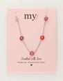My Jewellery Necklace flowers pink red MJ12203
