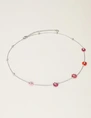 My Jewellery Necklace flowers pink red MJ12203