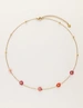My Jewellery Necklace flowers pink red MJ12203