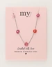 My Jewellery Necklace flowers pink red MJ12203