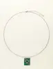 My Jewellery Necklace green square charm MJ09421
