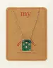 My Jewellery Necklace green square charm MJ09421