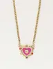 My Jewellery Necklace heart charm purple MJ10372
