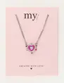 My Jewellery Necklace heart charm purple MJ10372