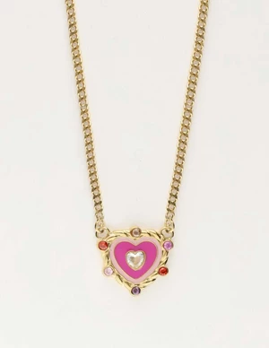 My Jewellery Necklace heart charm purple MJ10372