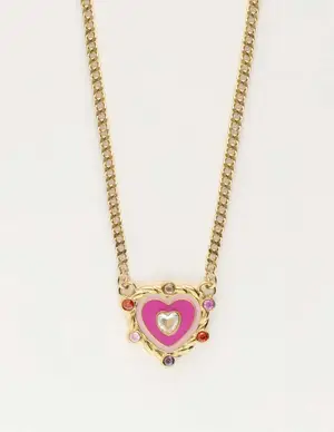 My Jewellery Necklace heart charm purple MJ10372