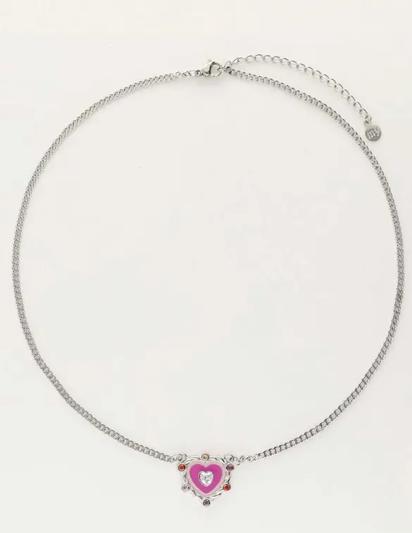 My Jewellery Necklace heart charm purple MJ10372