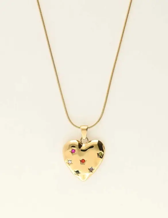 My Jewellery Necklace heart strass multi MJ09542