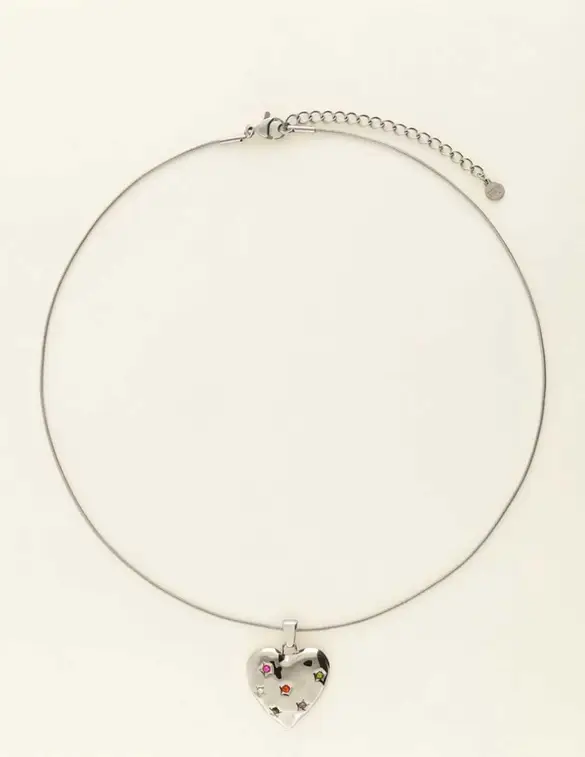 My Jewellery Necklace heart strass multi MJ09542