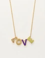 My Jewellery Necklace letters love purple MJ10190