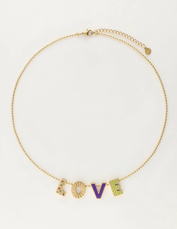 My Jewellery Necklace letters love purple MJ10190