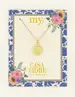 My Jewellery Necklace lime green coin MJ08636