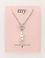 My Jewellery Necklace lock pearl studs MJ10976