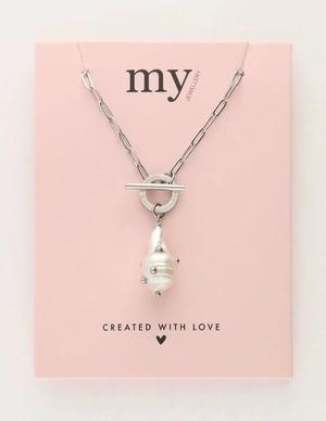 My Jewellery Necklace lock pearl studs MJ10976
