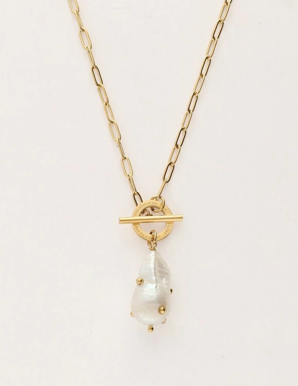 My Jewellery Necklace lock pearl studs MJ10976