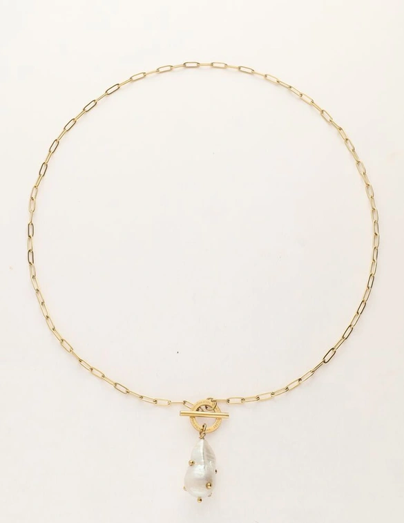 My Jewellery Necklace lock pearl studs MJ10976
