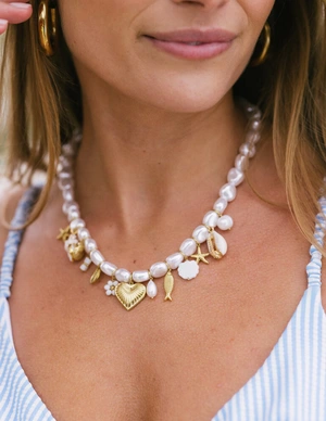 My Jewellery Necklace medium pearls charms MJ13027