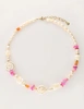 My Jewellery Necklace pearl shells pink orange MJ10979
