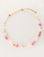 My Jewellery Necklace pearl shells pink orange MJ10979