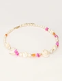 My Jewellery Necklace pearl shells pink orange MJ10979