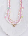 My Jewellery Necklace pearls and flowers MJ06392