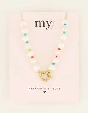 My Jewellery Necklace/phonecord pearls multicolo MJ08730