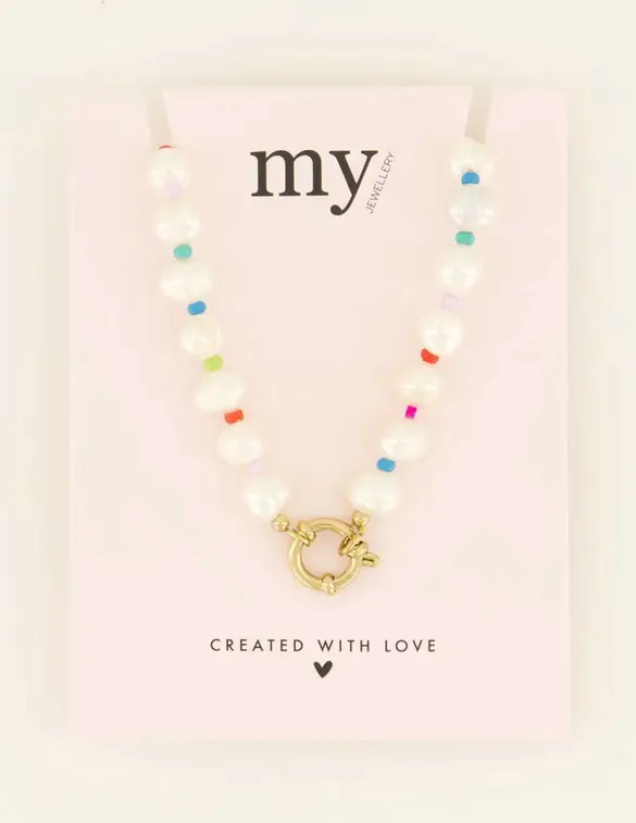 My Jewellery Necklace/phonecord pearls multicolo MJ08730