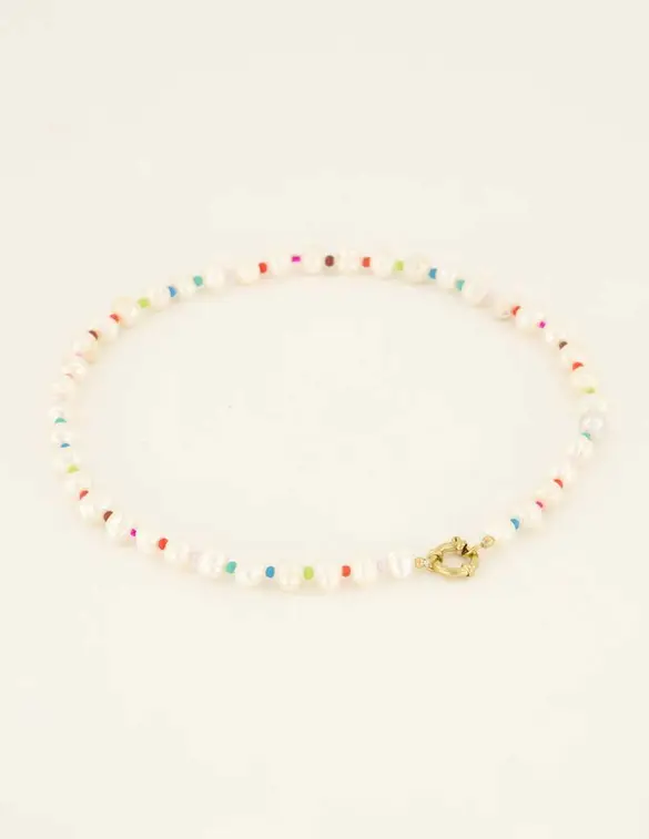 My Jewellery Necklace/phonecord pearls multicolo MJ08730