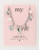 My Jewellery Necklace pink beads multi charms MJ11319