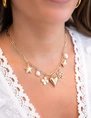 My Jewellery Necklace pink beads multi charms MJ11319