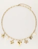 My Jewellery Necklace pink beads multi charms MJ11319