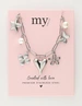 My Jewellery Necklace pink beads multi charms MJ11319