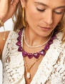 My Jewellery Necklace resin heart purple MJ14379
