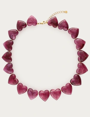My Jewellery Necklace resin heart purple MJ14379