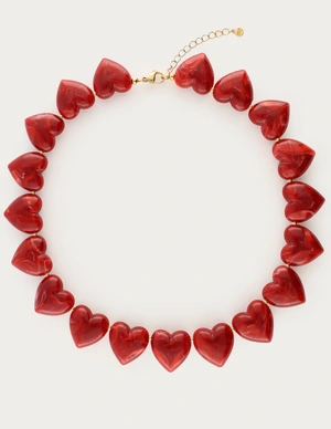My Jewellery Necklace resin heart red MJ14378