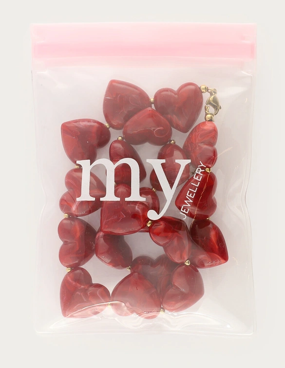 My Jewellery Necklace resin heart red MJ14378