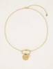 My Jewellery Necklace round beige stone MJ05825