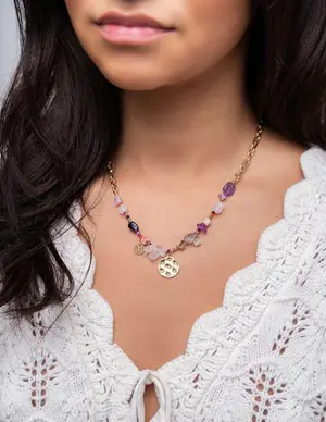 My Jewellery Necklace spring lilac stones MJ09693