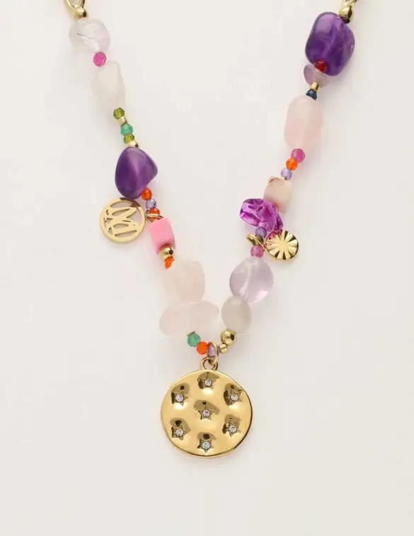 My Jewellery Necklace spring lilac stones MJ09693