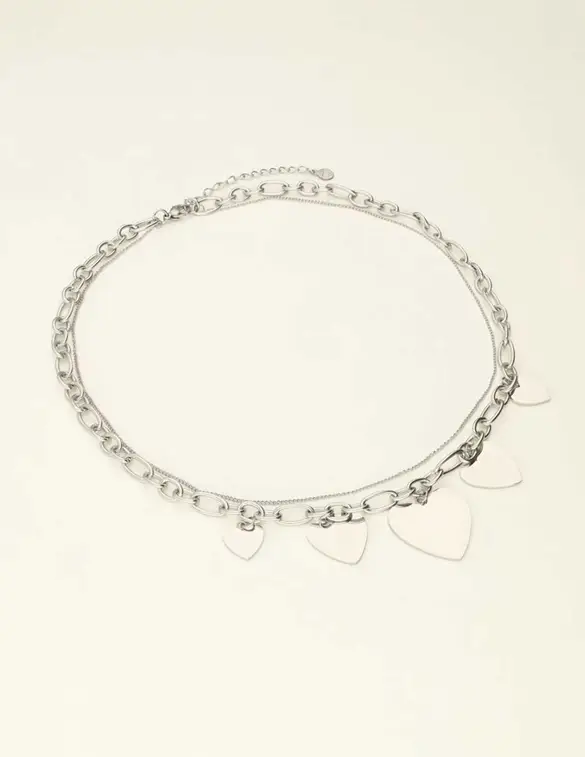 My Jewellery Necklace statement chain hearts MJ09643