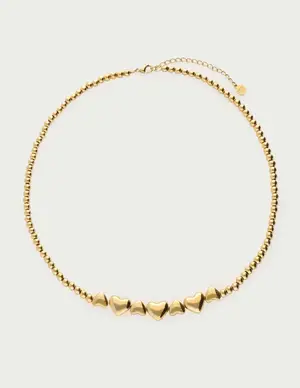 My Jewellery Necklace steel beads hearts MJ13711
