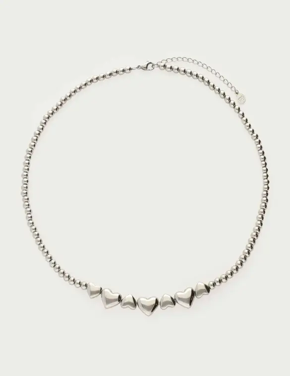 My Jewellery Necklace steel beads hearts MJ13711