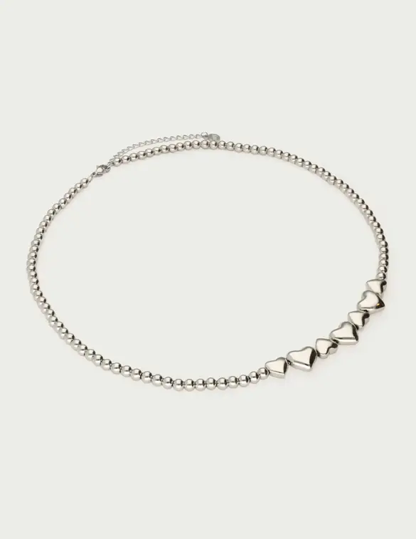 My Jewellery Necklace steel beads hearts MJ13711