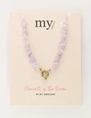 My Jewellery Necklace stones lilac MJ09696
