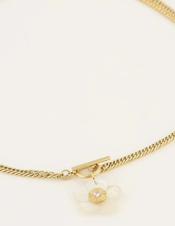 My Jewellery Necklace white flower Summer MJ07216
